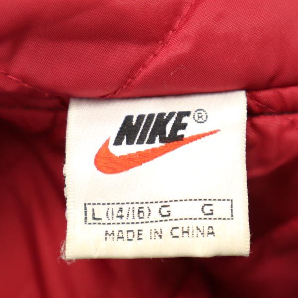 NIKE ナイキ 90s 00s オールド 白タグ バックスウォッシュロゴ 中綿コート L ブラック 白タグ キッズ