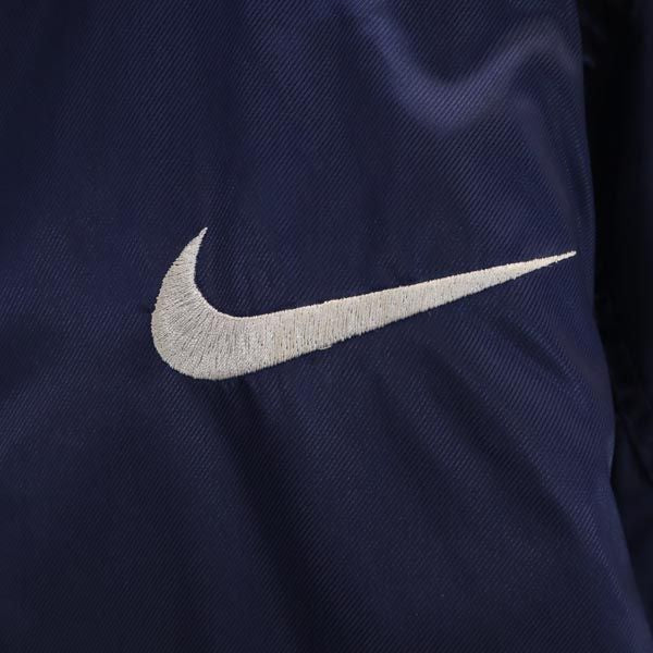 NIKE ナイキ 90s 00s オールド 白タグ バックスウォッシュロゴ 中綿コート M ネイビー 白タグ キッズ