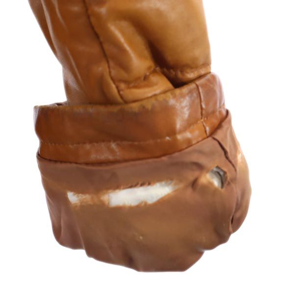 Aquascutum アクアスキュータム 羊革 ラムレザー ダウンジャケット 8F ブラウン レディース