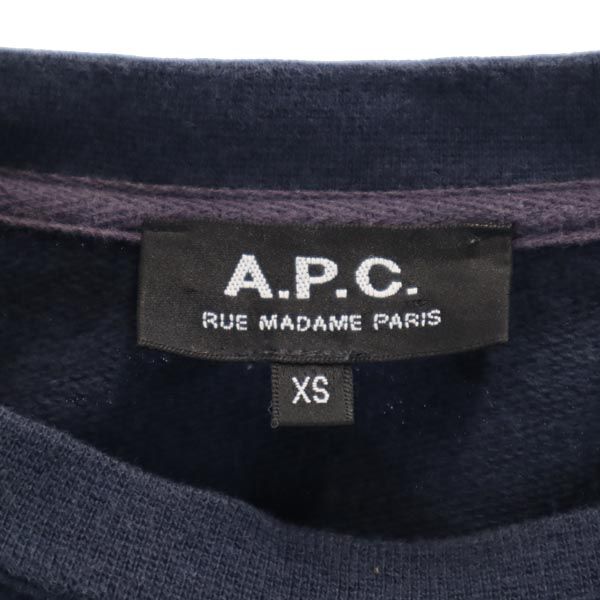 A.P.C. アーペーセー プリント スウェット トレーナー XS ネイビー メンズ