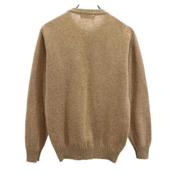 McGregor マクレガー ウールブレンド 長袖 セーター ニット M ブラウン バスケットボタン メンズ