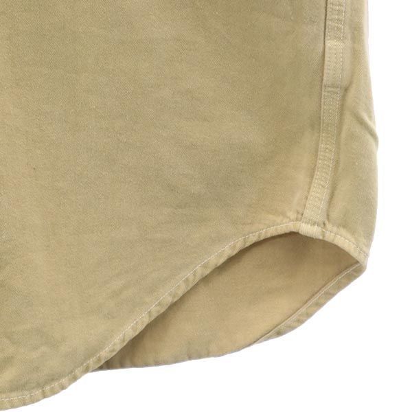 Calvin klein カルバンクライン 長袖 ワークシャツ S ベージュ レディース