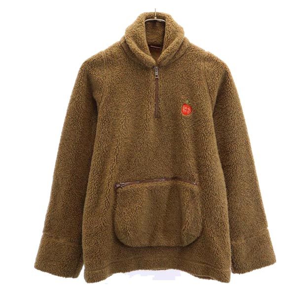 COUNTRY WEAR カントリーウェア ハーフジップ プルオーバー ボアジャケット ブラウン フリース レディース