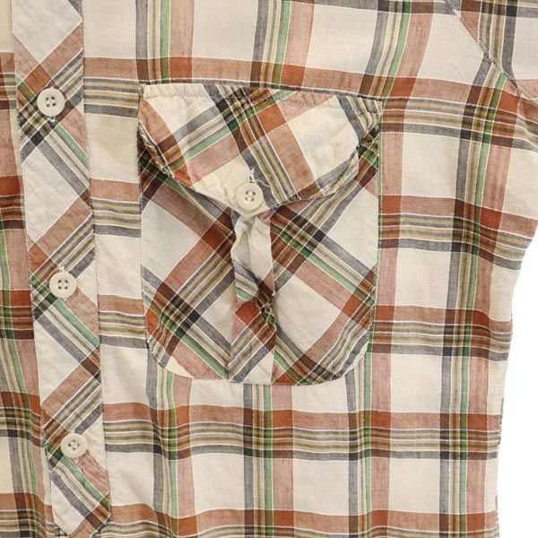 GAP ギャップ 80s ヴィンテージ チェック柄 長袖 シャツ ベージュ系 メンズ