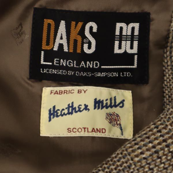 DAKS ダックス ウールブレンド スカートスーツ 上下 セットアップ 7AB2/63-90 ブラウン系 テーラードジャケット レディース