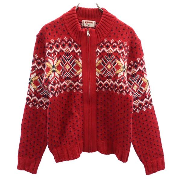 McGregor マックレガー 日本製 ニット ジップジャケット M レッド系 メンズ