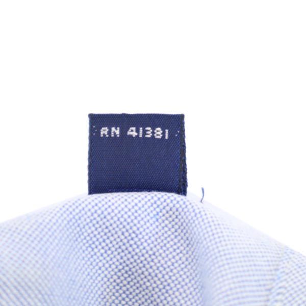 ラルフローレン 長袖 ボタンダウンシャツ 15.5/33 ブルー系 RALPH LAUREN ロゴ刺繍 メンズ