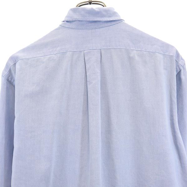 ラルフローレン 長袖 ボタンダウンシャツ 15.5/33 ブルー系 RALPH LAUREN ロゴ刺繍 メンズ