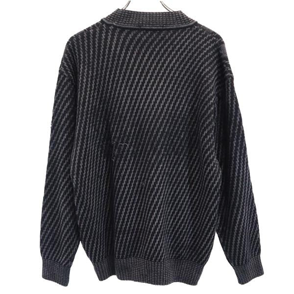 LANCEL ランセル 日本製 長袖 セーター ニット M グレー メンズ