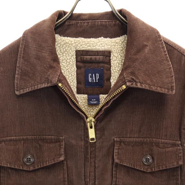 GAP ギャップ 中綿 コーデュロイジャケット M ブラウン 裏ボア レディース