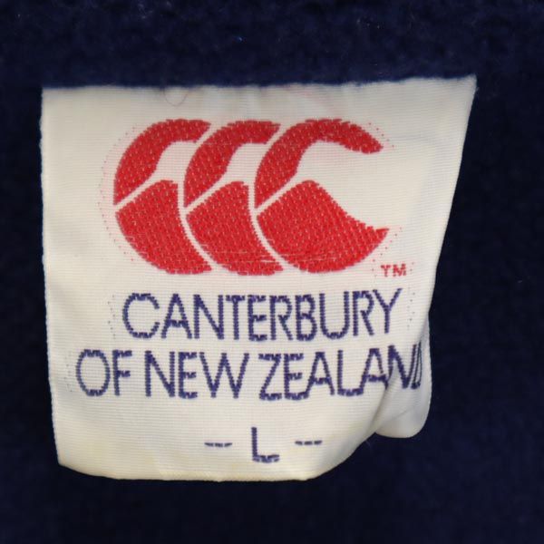 CANTERBURY OF NEW ZEALAND カンタベリー 裏フリース ナイロンジャケット L ホワイト系 ロゴ メンズ