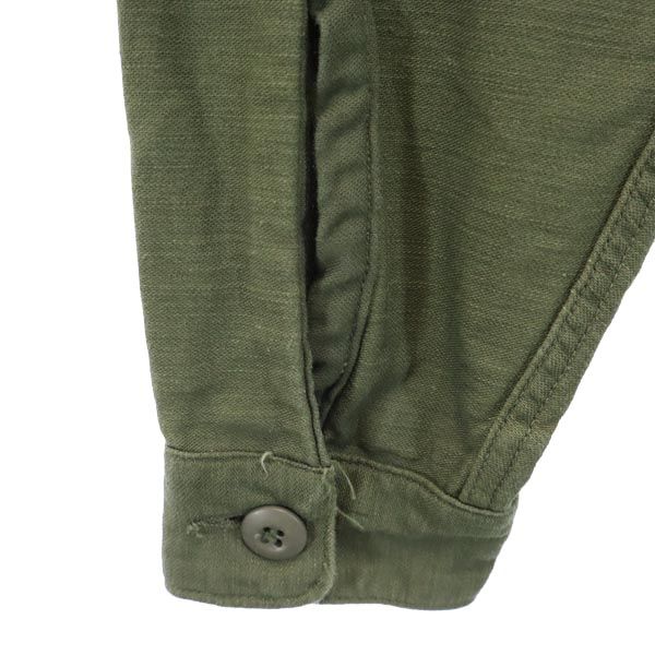 アメリカ軍 70s DSA 長袖 ミリタリーシャツ 14 1/2 カーキ US ARMY メンズ