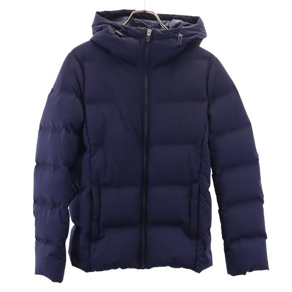 UNIQLO ユニクロ シームレス ダウンジャケット L ネイビー フード レディース