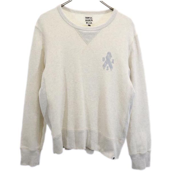 THUMPERS サンパース バックプリント 長袖 スウェット M ライトグレー 日本製 トレーナー メンズ