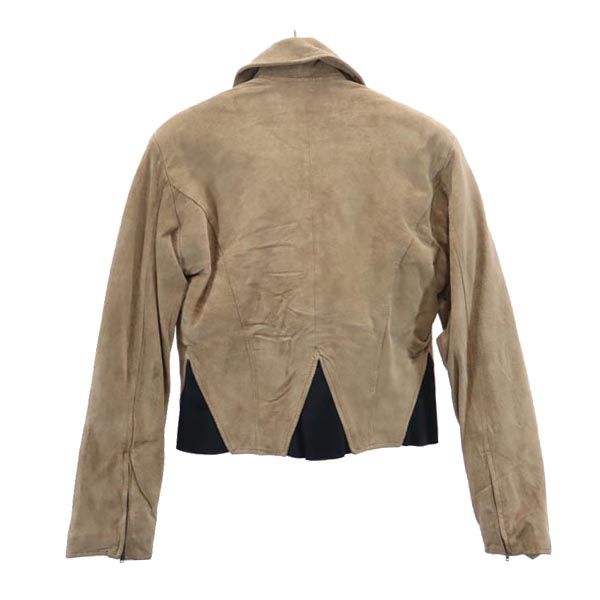 KENZO ケンゾー 中綿 豚革 レザージャケット F ベージュ 本皮 レディース