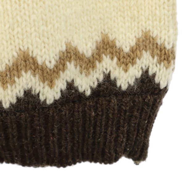 OLD オールド 90s ウール 長袖 ニット ベージュ系 ハイネック セーター レディース