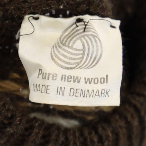 OLD オールド 90s ウール 長袖 ニット ベージュ系 ハイネック セーター レディース