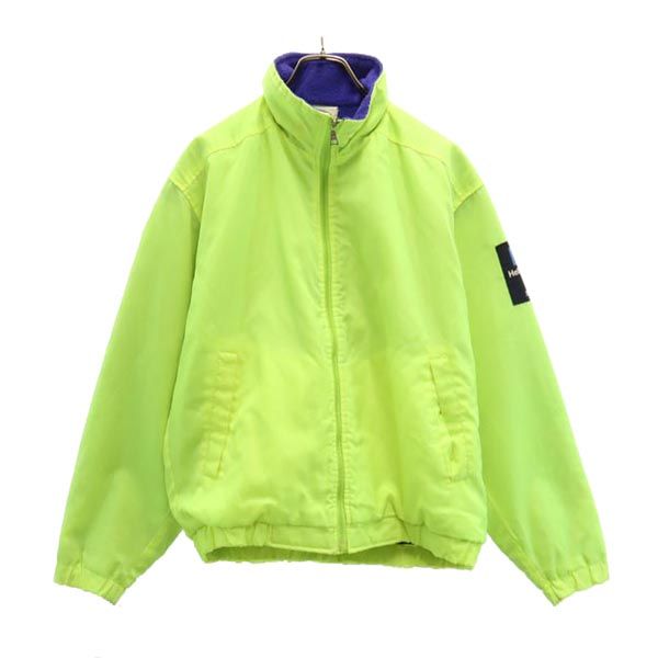 HELLY HANSEN ヘリーハンセン 80s ヴィンテージ スポーツジャケット 蛍光黄 裏フリース素材 メンズ