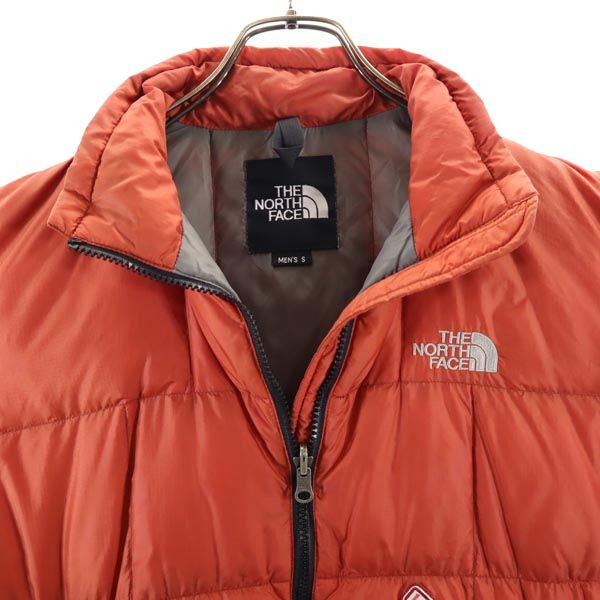 THE NORTH FACE ノースフェイス ND18100 アウトドア 長袖 ナイロン ダウンジャケット S レッド系 ロゴ メンズ