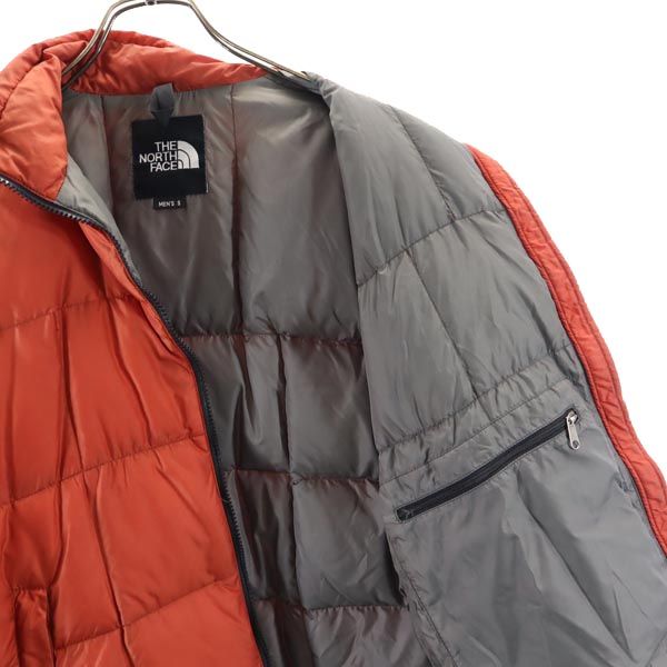 THE NORTH FACE ノースフェイス ND18100 アウトドア 長袖 ナイロン ダウンジャケット S レッド系 ロゴ メンズ