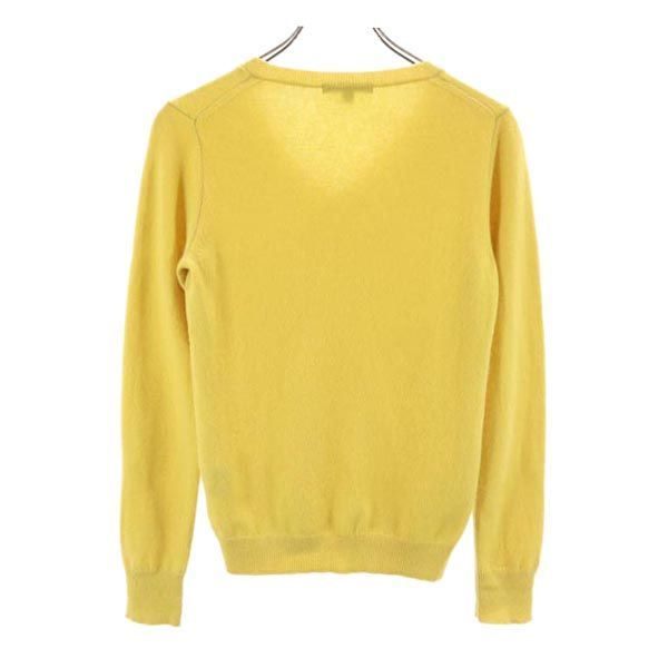UNIQLO ユニクロ カシミヤ100％ 長袖 Vネック ニット XS イエロー セーター レディース
