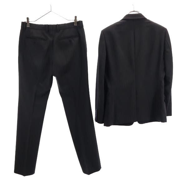 COMME CA DU MODE コムサデモード ストライプ スーツ 上下 セットアップ S ブラック系 メンズ