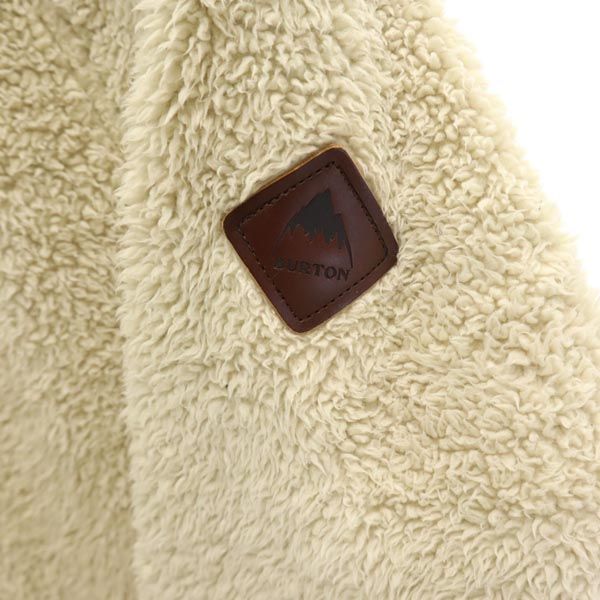 BURTON バートン スノーボード 長袖 プルオーバー ボア フリースジャケット XS ベージュ系 ロゴ スキー フード メンズ