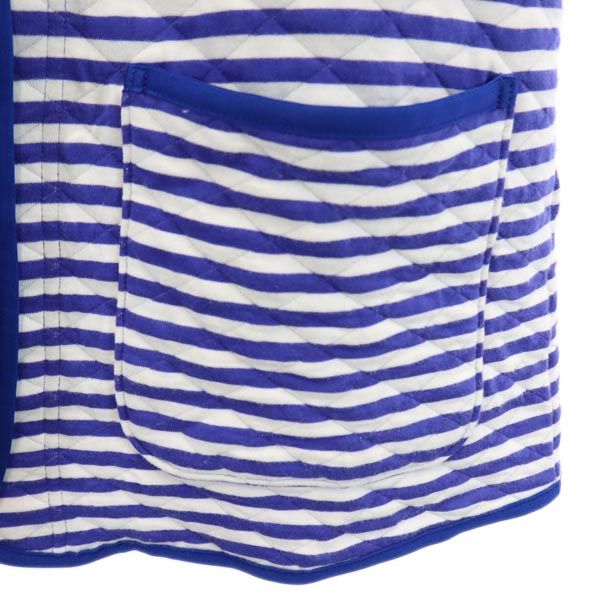 TSUMORI CHISATO ツモリチサト スリーブ ボーダー 長袖 ナイトウェア キルティングジャケット M ブルー系 SLEEP レディース