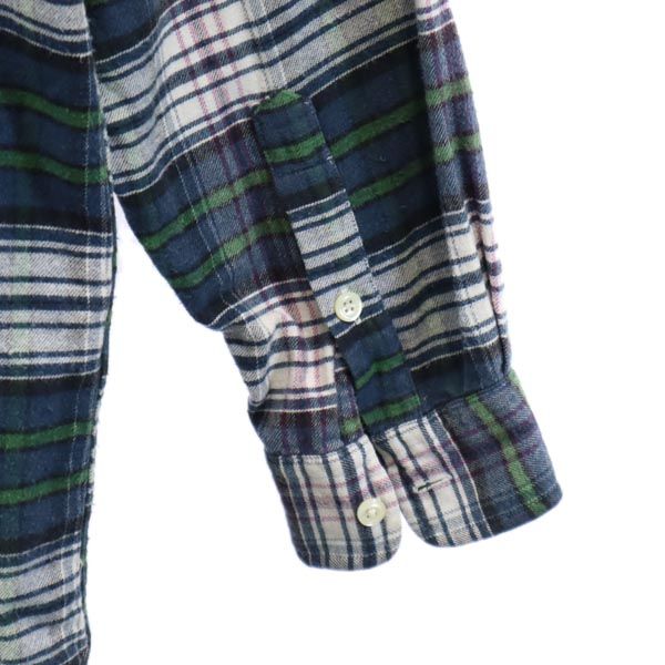 CHAPS チャップス ラルフローレン チェック 長袖 ボタンダウンシャツ L ネイビー系 RALPH LAUREN メンズ