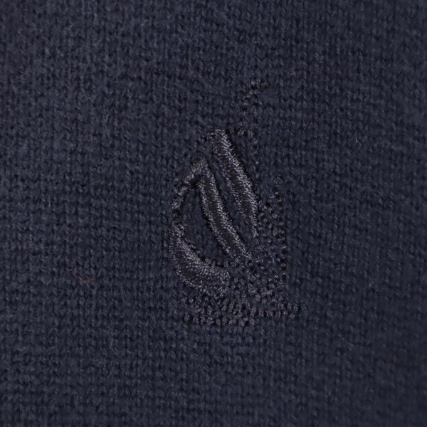 NAUTICA ノーティカ 長袖 コットン ニット XL ネイビー系 ロゴ セーター メンズ