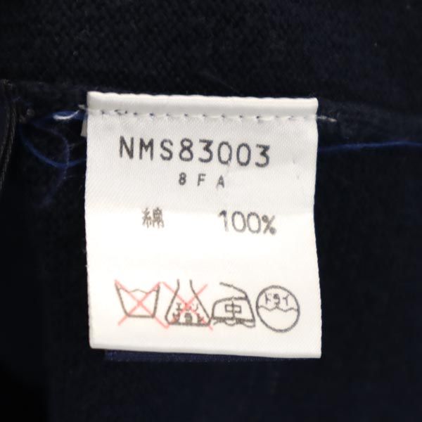 NAUTICA ノーティカ 長袖 コットン ニット XL ネイビー系 ロゴ セーター メンズ