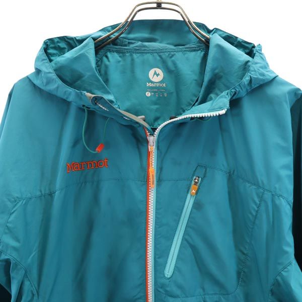 MARMOT マーモット アウトドア 長袖 ジップパーカー XL ブルー系 ロゴ メンズ