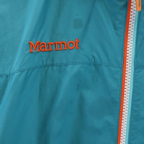 MARMOT マーモット アウトドア 長袖 ジップパーカー XL ブルー系 ロゴ メンズ