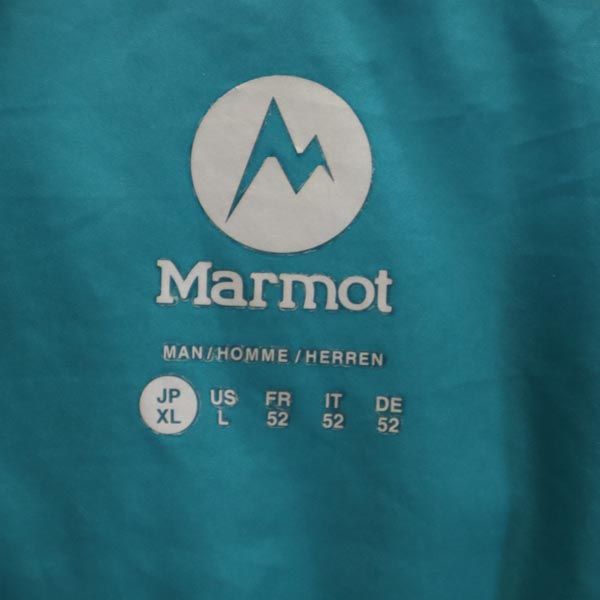 MARMOT マーモット アウトドア 長袖 ジップパーカー XL ブルー系 ロゴ メンズ