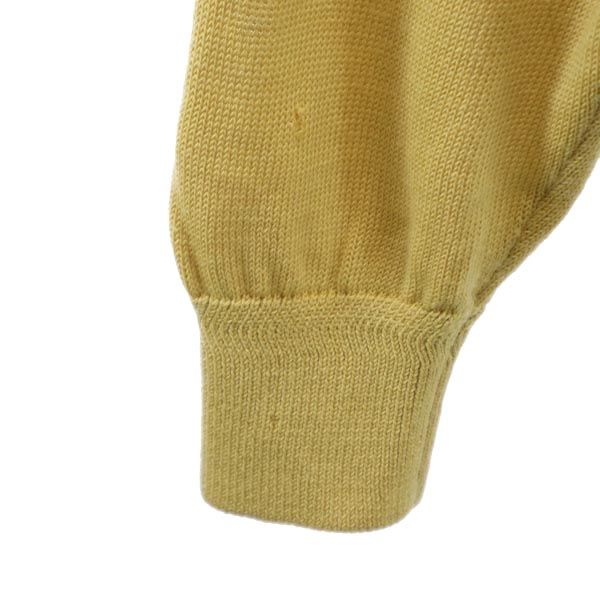 DAKS ダックス 日本製 長袖 ニット カーディガン L イエロー系 メンズ