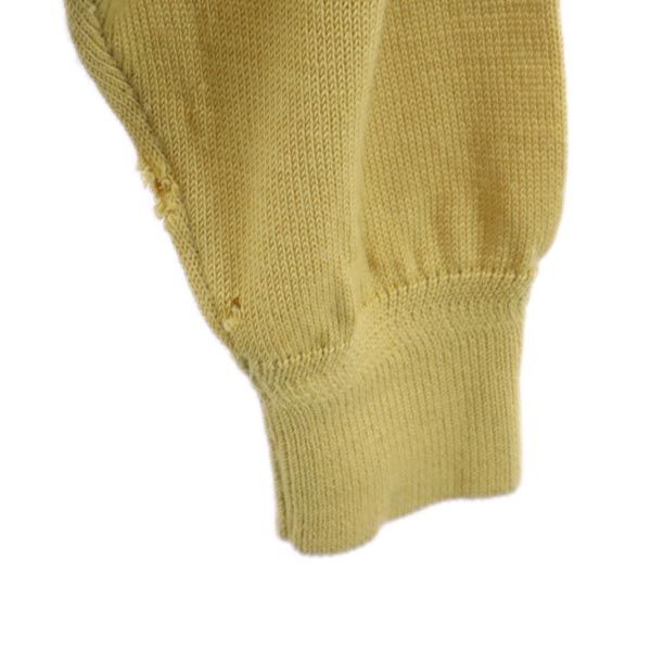 DAKS ダックス 日本製 長袖 ニット カーディガン L イエロー系 メンズ