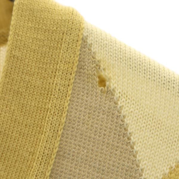 DAKS ダックス 日本製 長袖 ニット カーディガン L イエロー系 メンズ