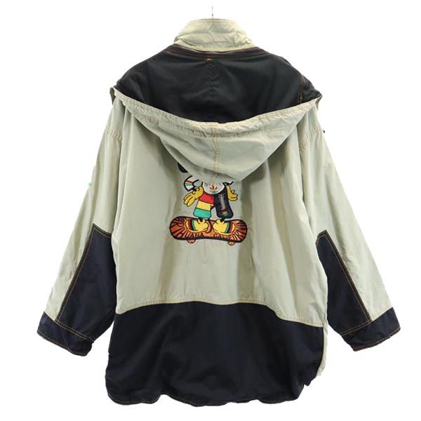 MARIJUANA バック 刺繍 ジャケット カーキ系 MARIJUANA フード メンズ