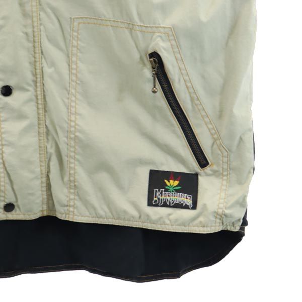 MARIJUANA バック 刺繍 ジャケット カーキ系 MARIJUANA フード メンズ