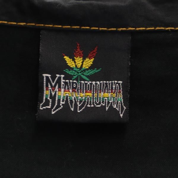 MARIJUANA バック 刺繍 ジャケット カーキ系 MARIJUANA フード メンズ