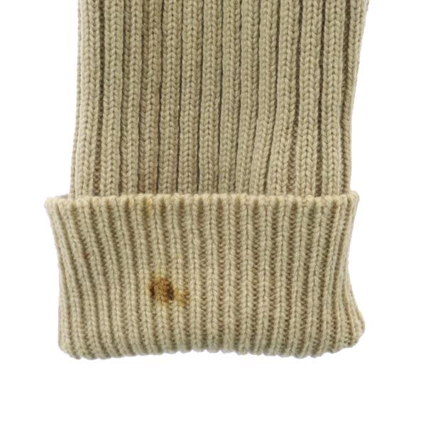 23ku 23区 長袖 袖リブニット レザージャケット 40 ベージュ系 本革 レディース