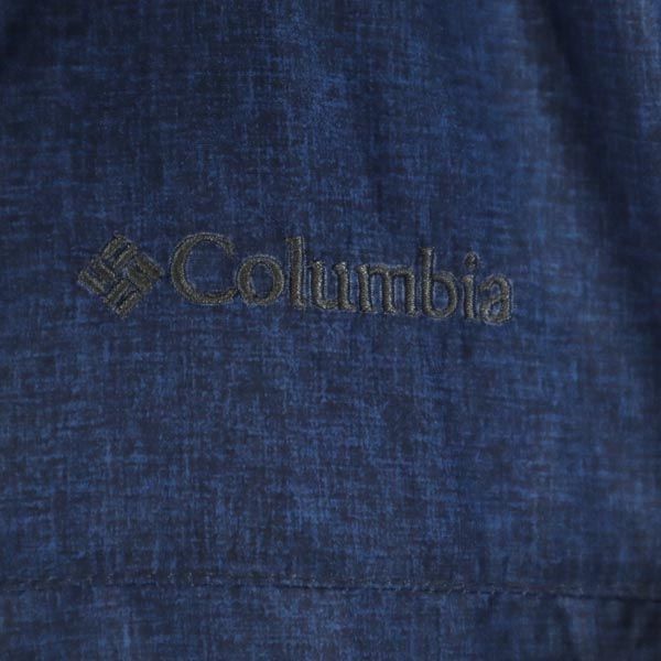 Columbia コロンビア 長袖 アウトドアジャケット M ネイビー系 ロゴ フード レディース
