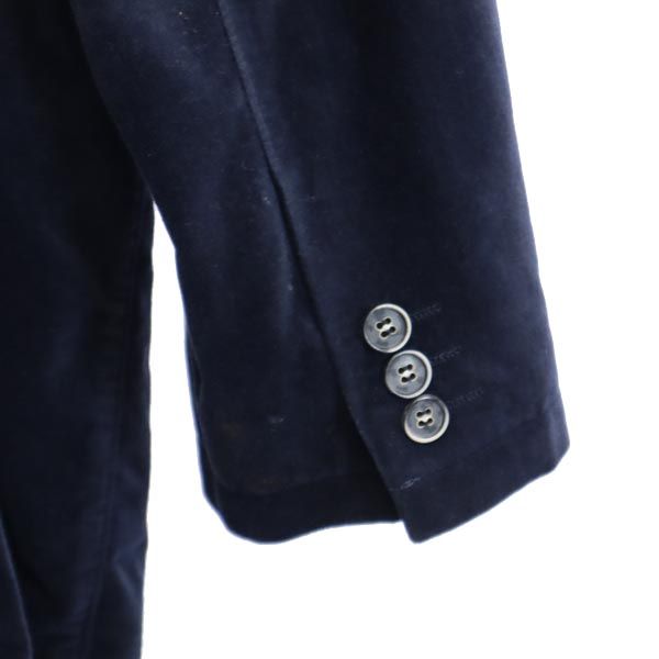 ARMANI アルマーニ ベロア調 テーラードジャケット 48 ネイビー メンズ