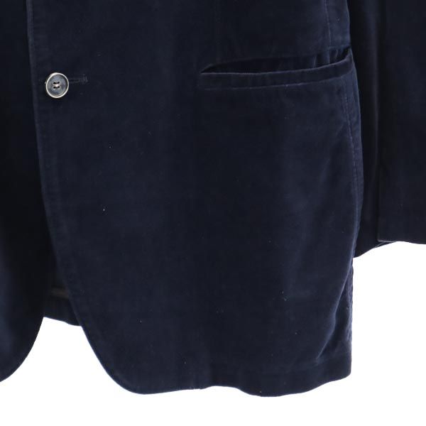 ARMANI アルマーニ ベロア調 テーラードジャケット 48 ネイビー メンズ