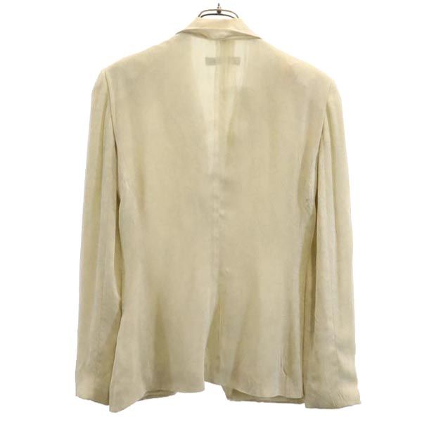 Emporio Armani エンポリオアルマーニ イタリア製 花柄 テーラードジャケット 38 アイボリー系 レディース