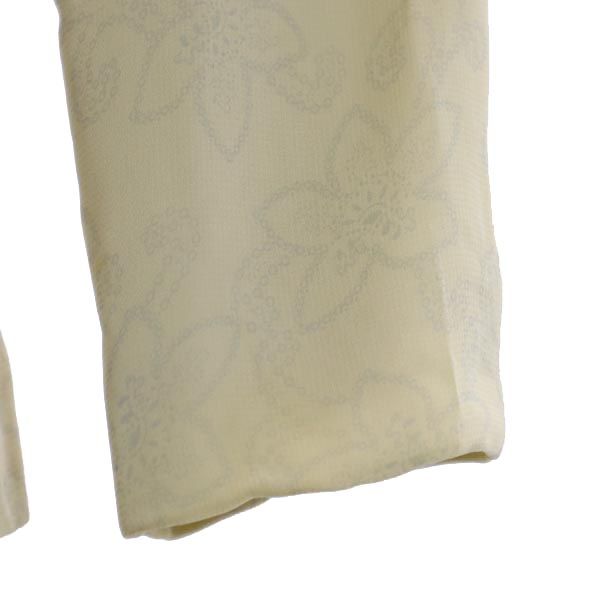 Emporio Armani エンポリオアルマーニ イタリア製 花柄 テーラードジャケット 38 アイボリー系 レディース