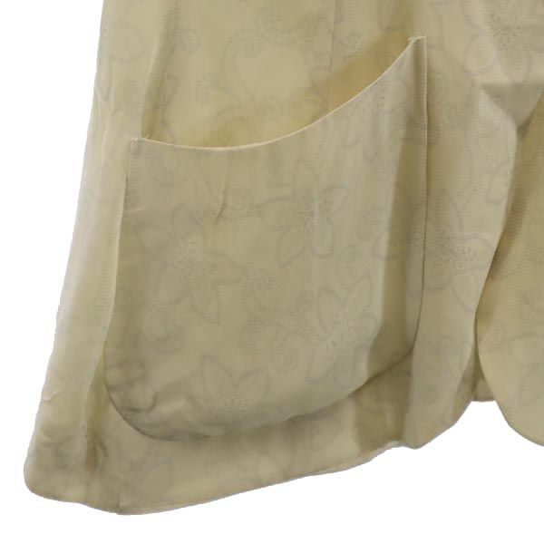 Emporio Armani エンポリオアルマーニ イタリア製 花柄 テーラードジャケット 38 アイボリー系 レディース