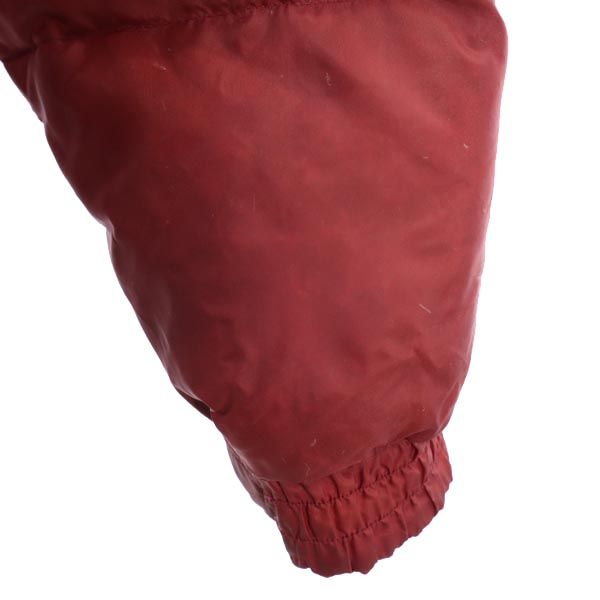 Bear ベアー リバーシブル ダウンジャケット S アイボリー_黒/赤 ロゴ刺繍 メンズ