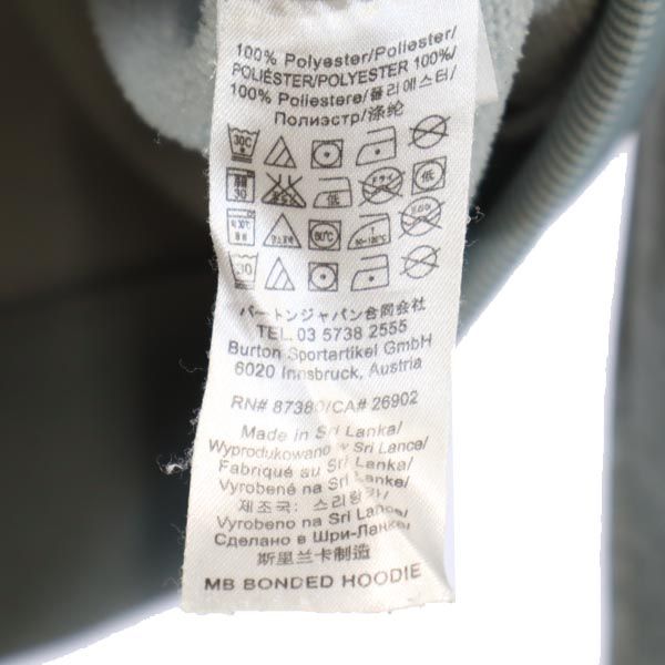BURTON バートン 長袖 ジップパーカー S グレー系 スノーボード メンズ