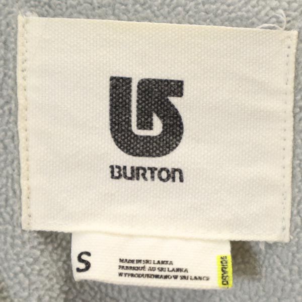 BURTON バートン 長袖 ジップパーカー S グレー系 スノーボード メンズ